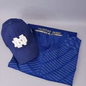 Notre Dame Fighting Irish #3 NCAA Football Jersey Blue Men’s XXXL Adidas w/ Hat